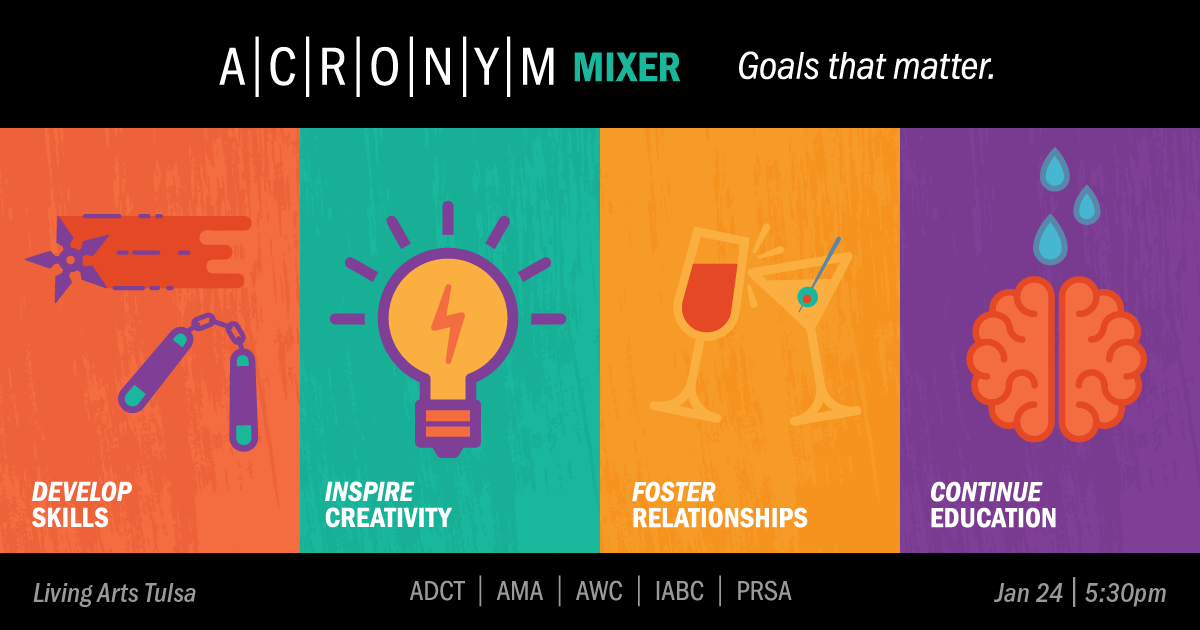 Acronym Mixer 2018 – ADCT, AMA, AWC, IABC, and PRSA