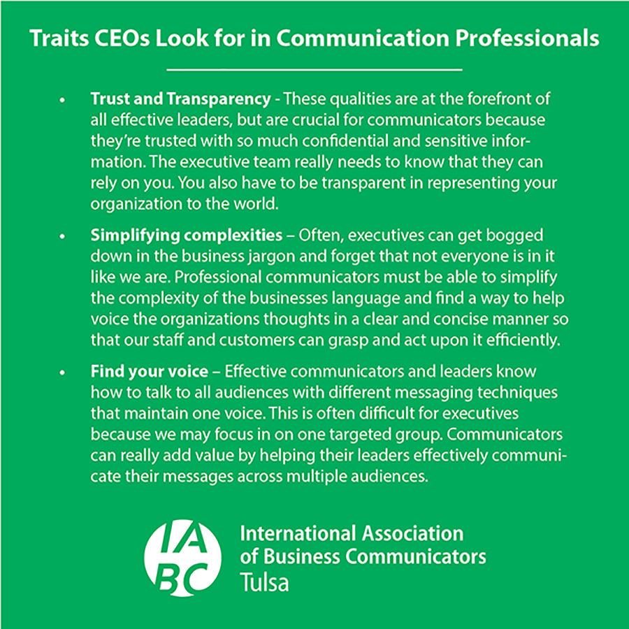 Traits CEOs Look for in Communication Professionals